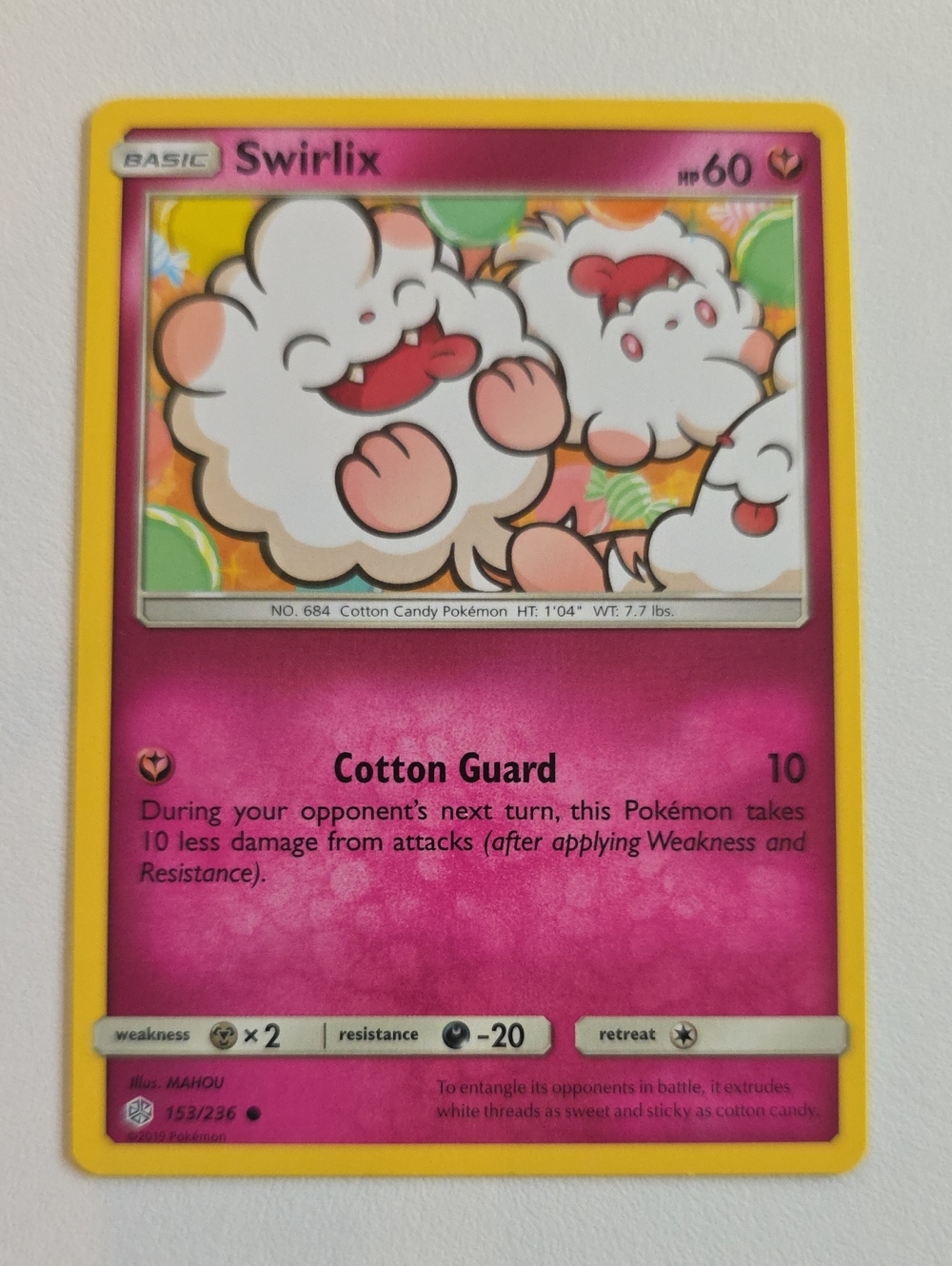 Pokemon Swirlix Card